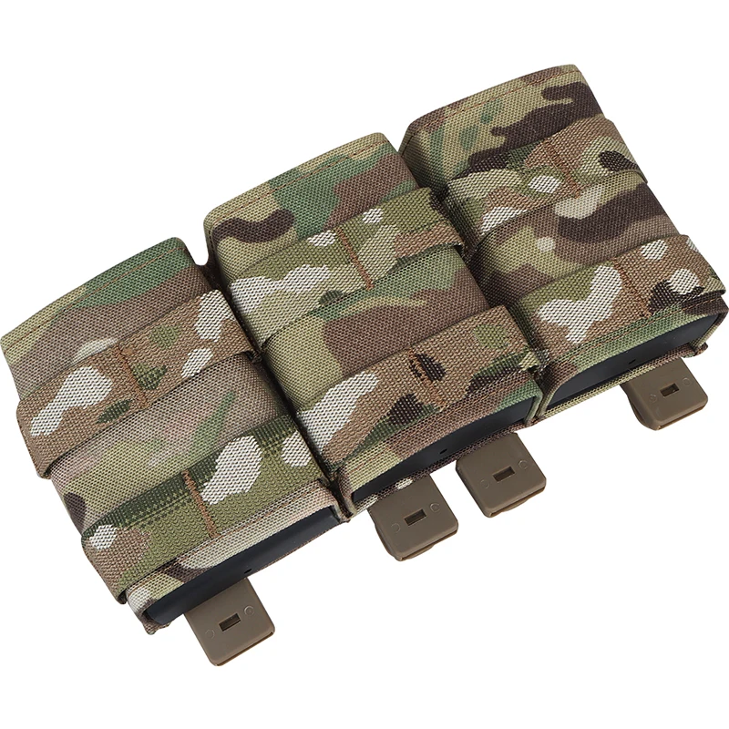 IDOGEAR Hunting Molle Tactical Triple Magazine Pouch For 7.62 Mag with Hard Insert Carrier Quick Draw Mag Pouch Airsoft