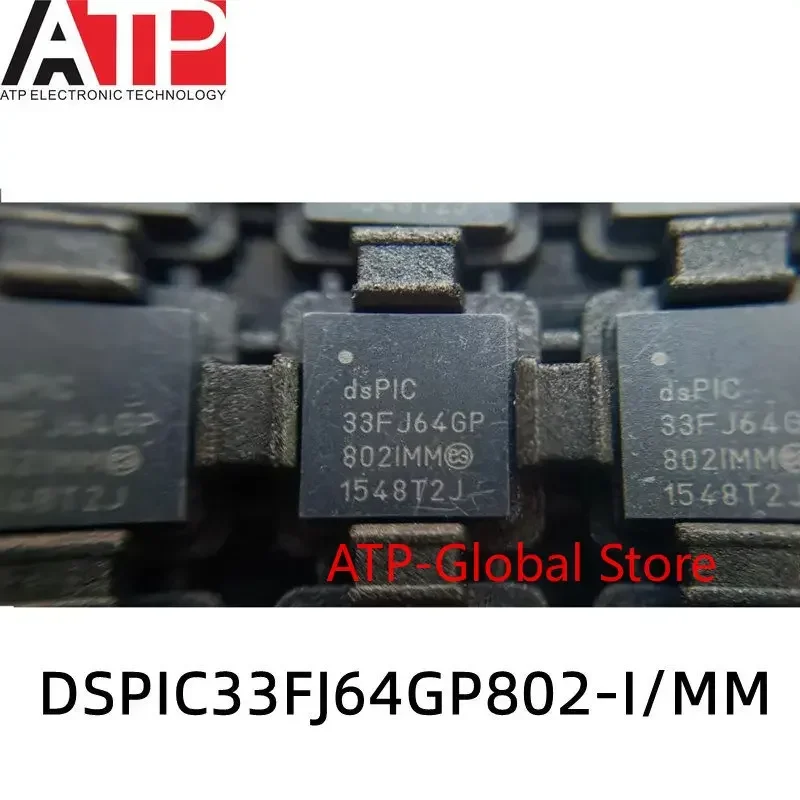 1PCS DSPIC33FJ64GP802-I  QFN28  33FJ64GP802-I/MM Embedded Microcontroller IC Original