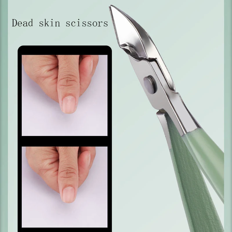 16 pièces/ensemble coupe-ongles ensemble avec sac pliant universel soins du visage Kits de manucure outils de pédicure vert bleu