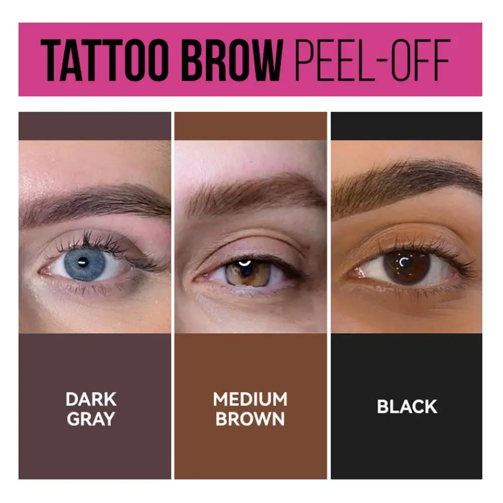 Tintura sopracciglio tatuaggio tinta Peel Off sopracciglio Eyeliner lentiggini lunga durata impermeabile Peel Off Dye Gel per sopracciglia cosmetici per gli occhi