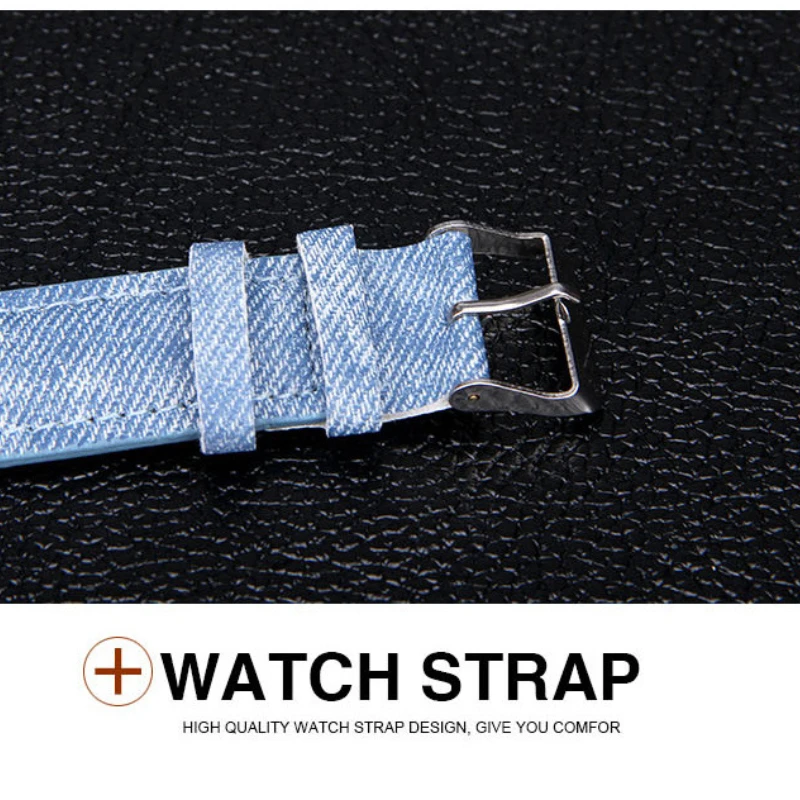 Stripe Star Casual Quartz Watch Women Jean Fabric Lether Strap Dress Ladies Watches Relogio Feminino Clock Hour