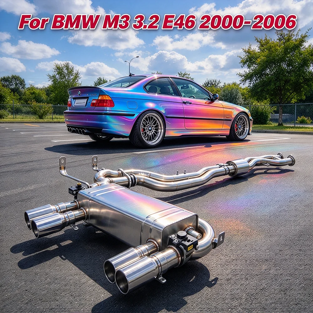 Valvetronic Exhaust Stainless Steel With Valve Cat Back Exhaust System For BMW M3 3.2 E46 2000-2006 High Performance
