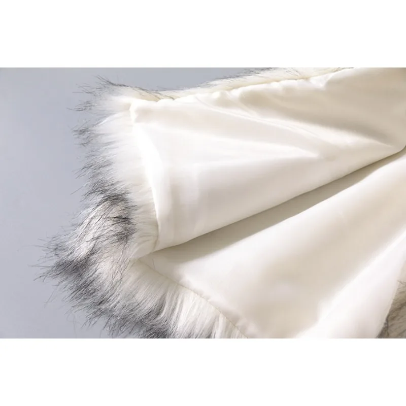 Women's Clothing Autumn Winter New Waistcoat Faux Fur Vest Mid-length Stand-up Collar Artificial Fur Coat Sleeveless Jacket