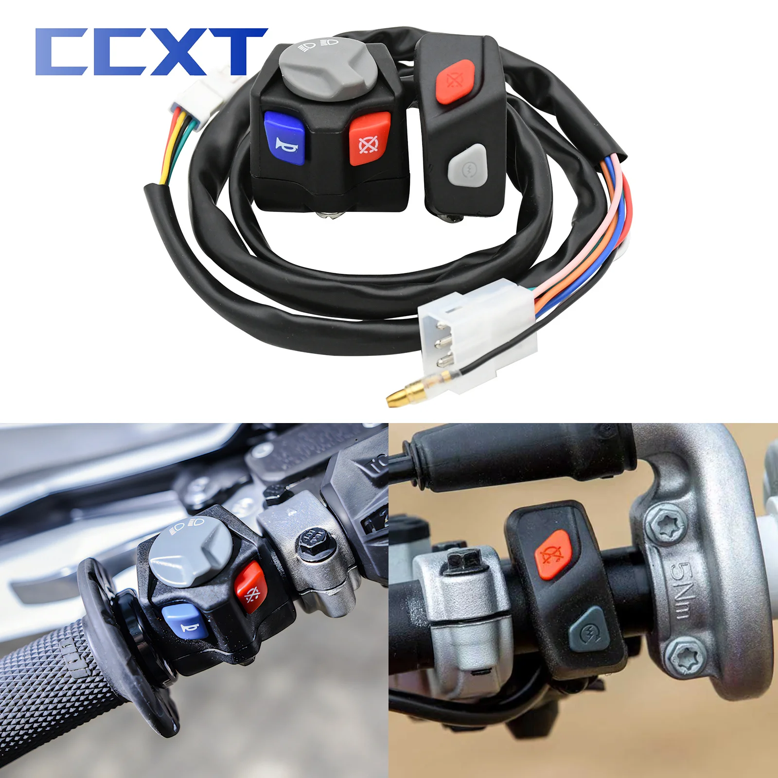 Motorcycle High Low Lights Switch Turn Light Horn ON/OFF Flameout Starter Kill Button For KTM EXCF XC XCW SX SXF TE FE TX FX TX