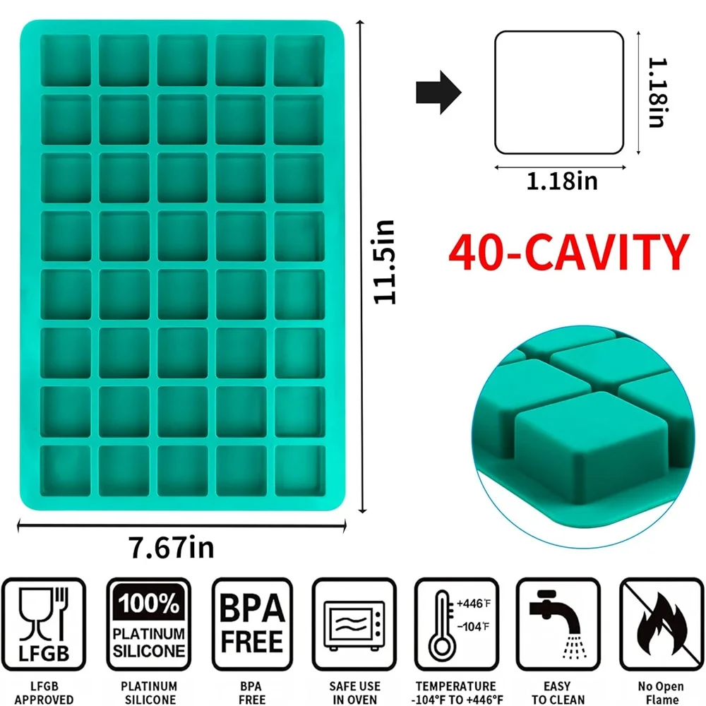 3 Square Chocolate Bar Mold Silicone Deep Cavity Mold Fondant Mold Candy Jelly Ice Cube Praline Caramel Mold DIY Cake BakingTooL