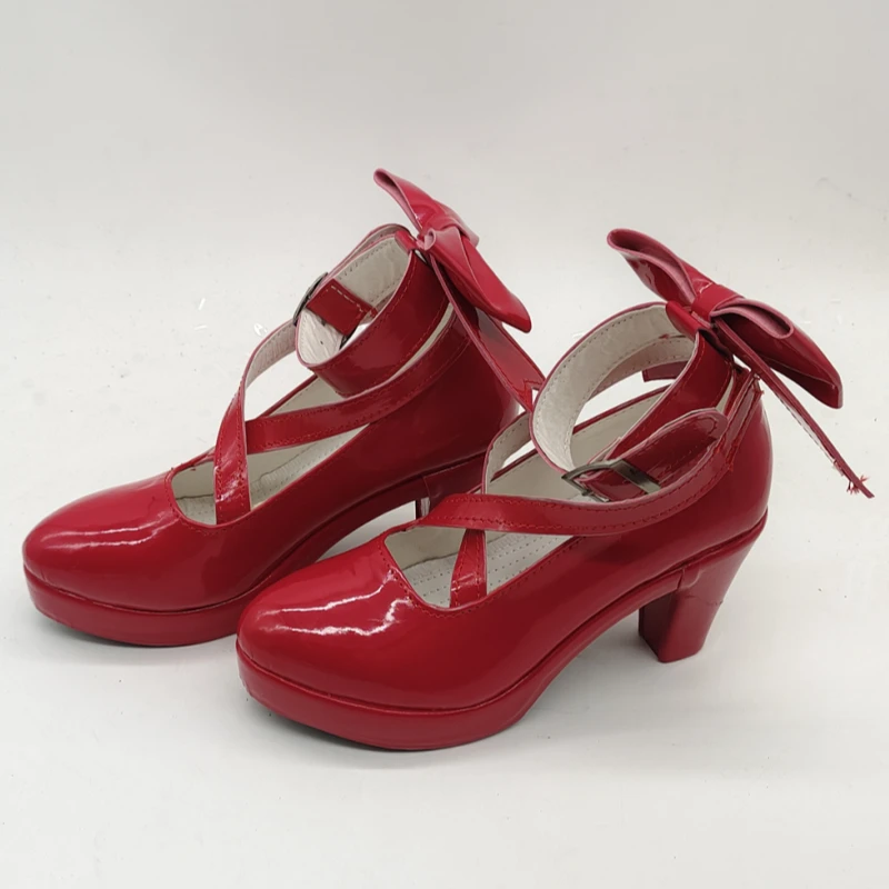 

Puella Magi Madoka Magica Kaname Madoka Cosplay Shoes Red Comic Costume Shoes