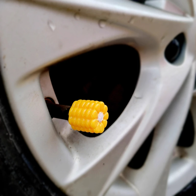 

Yellow corn car tire personalized valve cap dust cap motorcycle electric vehicle plastic valve core cover