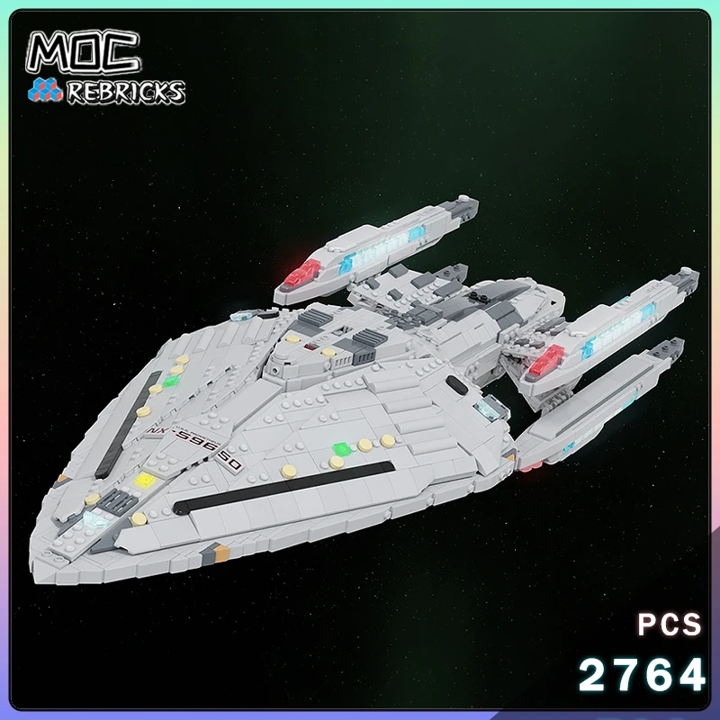 

MOC Space War Series USS Prometheus NX-59650 Voyager Строительные блоки Модель DIY Кирпичи Головоломки Игрушки для мальчиков Рождественские подарки