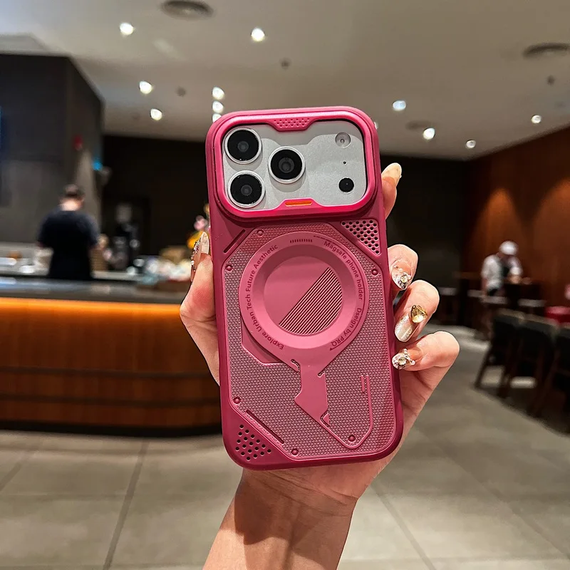 Luxury Hybrid Bumper Armor For Magsafe Magnetic Case For iPhone 18 17 16 15 14 13 12 Pro Max Matte Shockproof Back Rugged Cover