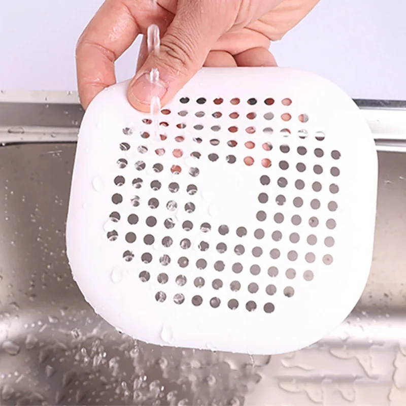 Silicone Kitchen Sink Plug Shower Filter Drain Cover Stopper  Bathroom Accessorie Sink Strainer Drainer Floor Drain Hair Catcher