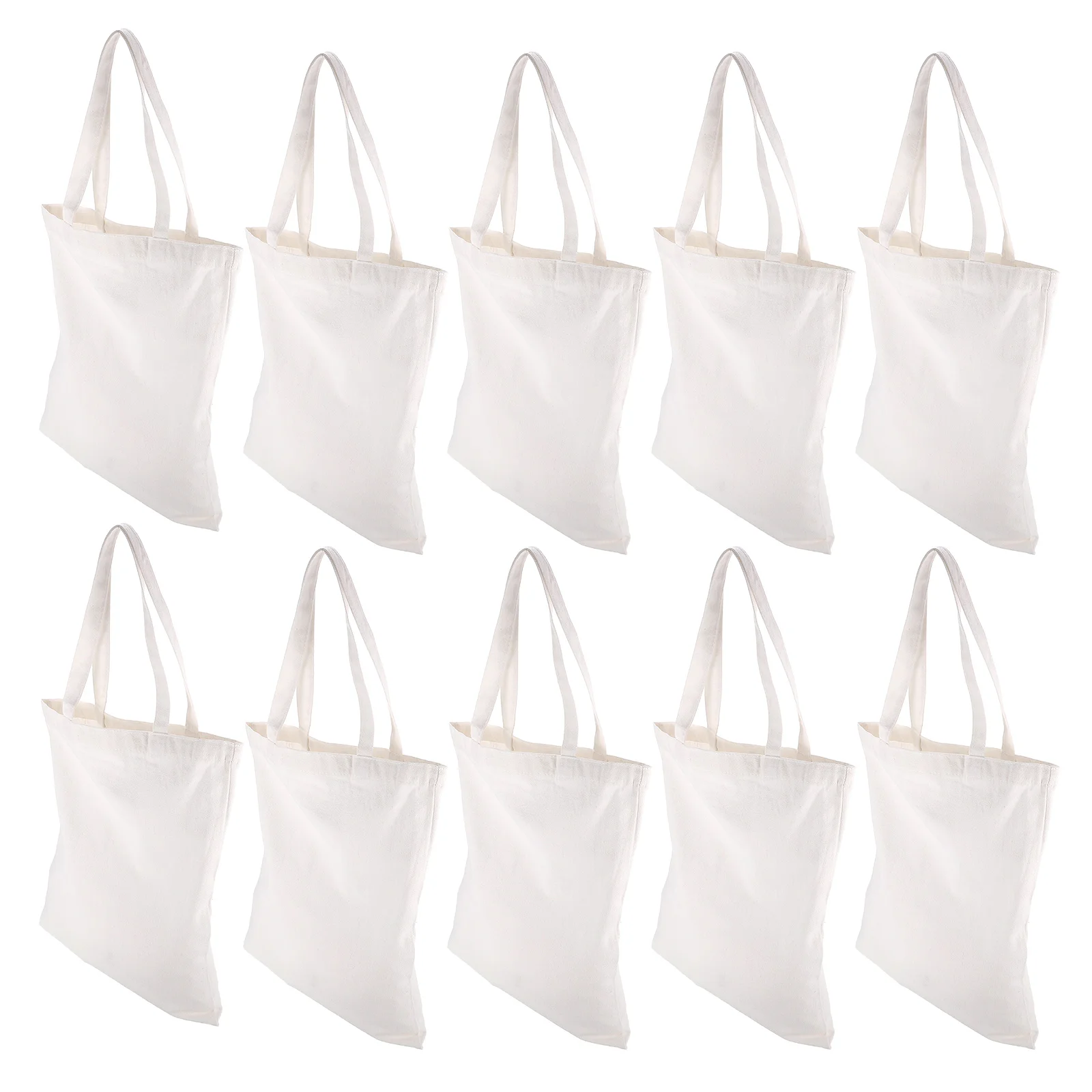 

10 Pcs Thermal Transfer Canvas Bag Graffiti Tote Bags Grocery Pouch Shopping Sublimation Handbags