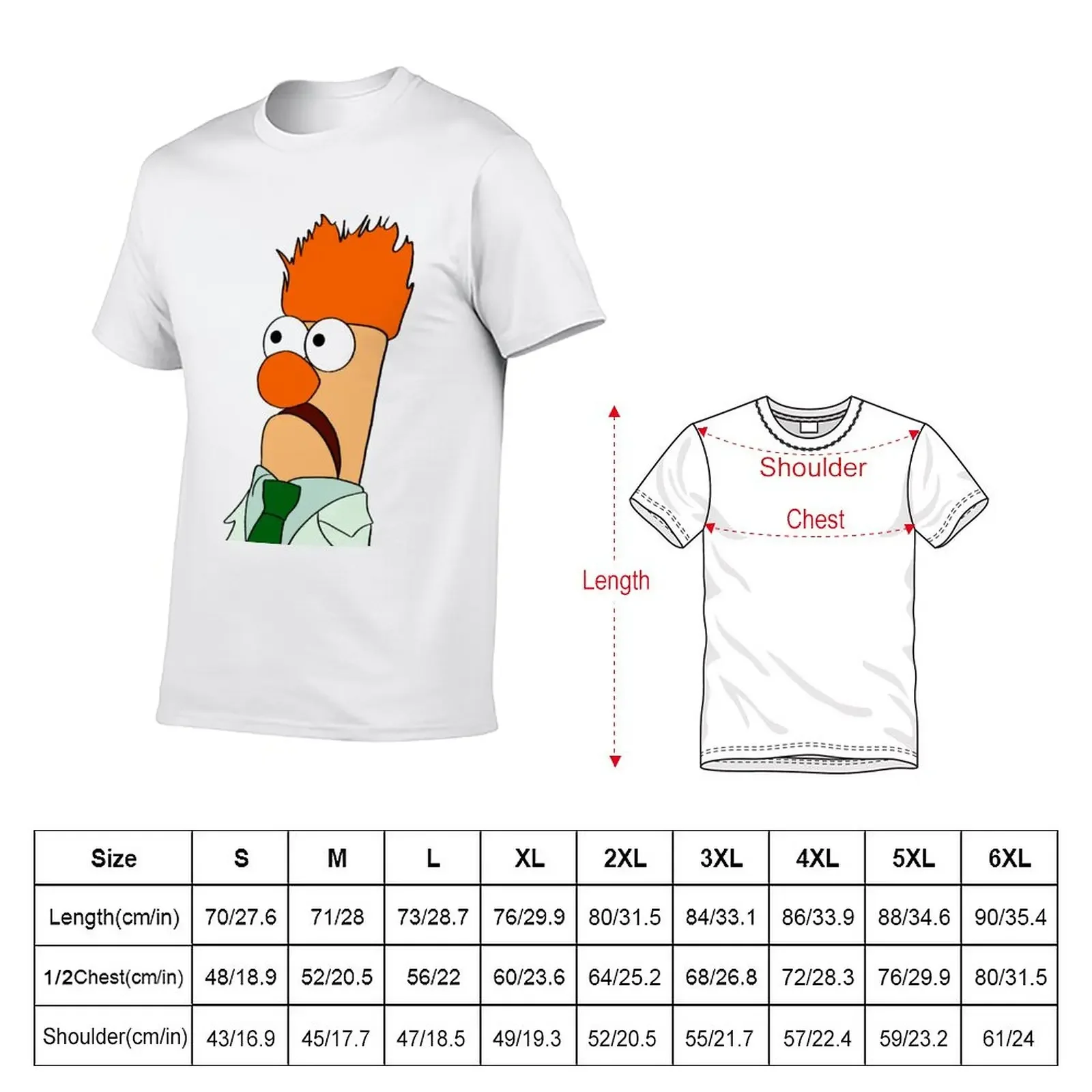 New Beaker comic portrait (version 2/3 - no background) T-Shirt korean fashion t-shirts man big and tall t shirts for men