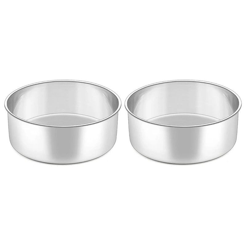 

2 PCS 6 Inch Small Cake Tin Set Aluminum Alloy Roasting Layer Cake Tin For Christams Birthday Wedding