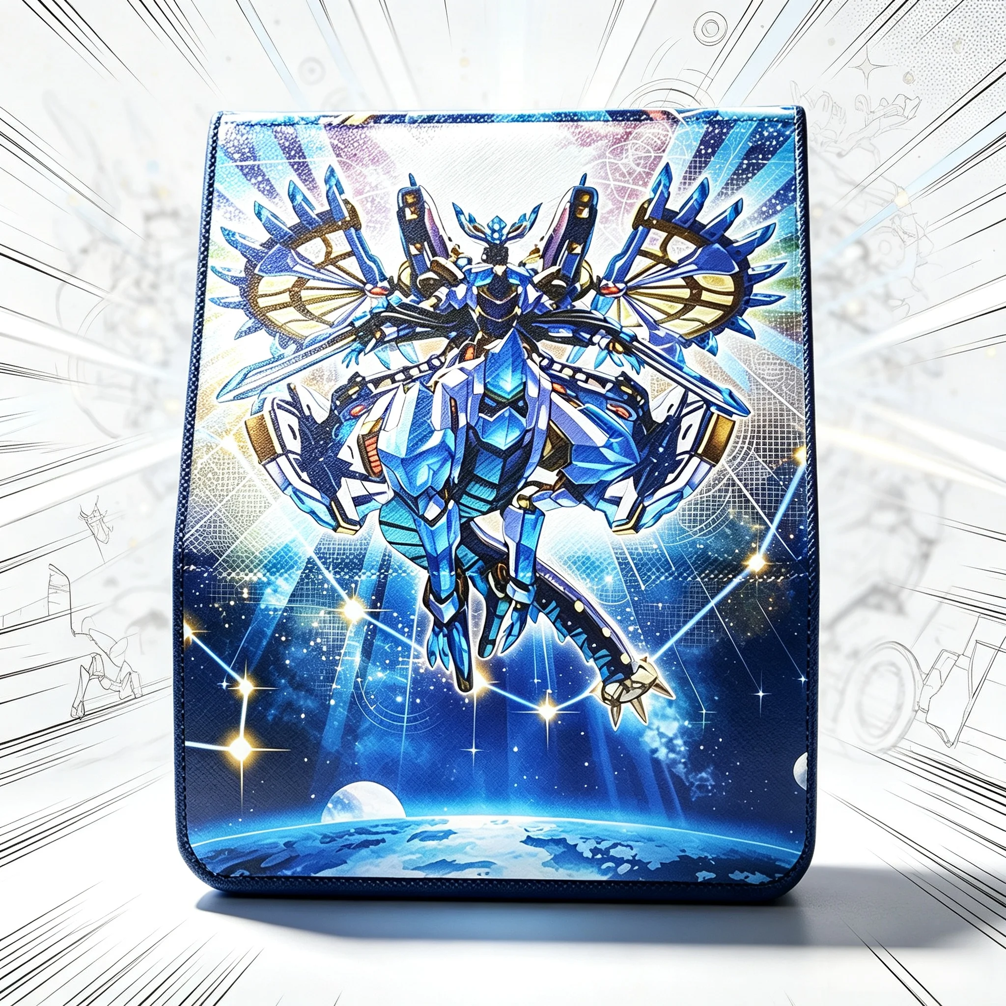 Yu-Gi-Oh！Meteonis Drytron Board Game Card Box Meteonis Draconids Pu Magnetic Flip Cover OCG Game Collection Card Storage Box Toy
