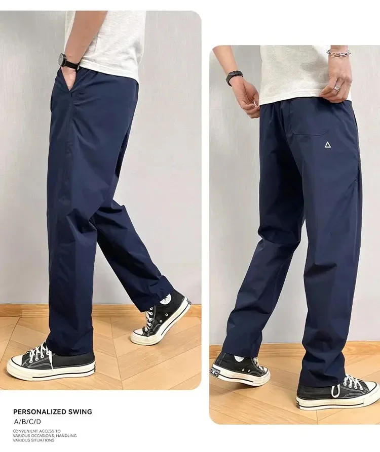Sommerliche dünne Cargohose für Herren, lässige, schmal zulaufende Hose mit Reißverschlusstaschen, schnell trocknende Streetwear-Hose für den täglichen Gebrauch im Freien, S-3XL – Detail 3