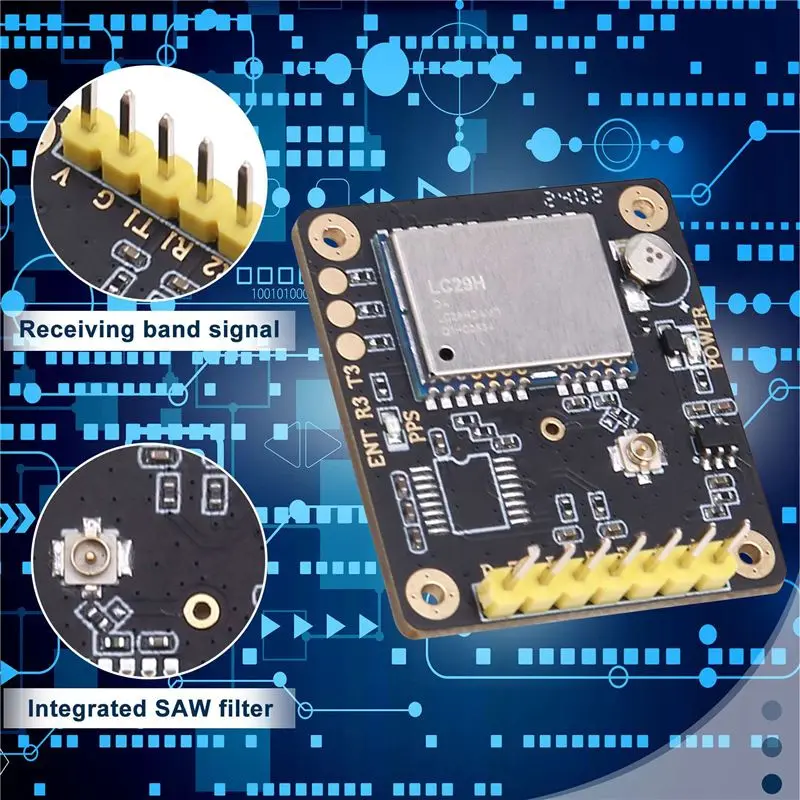 ELECT-2X High Precision RTK Base Station Board Quectel LC29H Dual Frequency L1/L5 Positioning Module Output RTCM Data LC29HDA