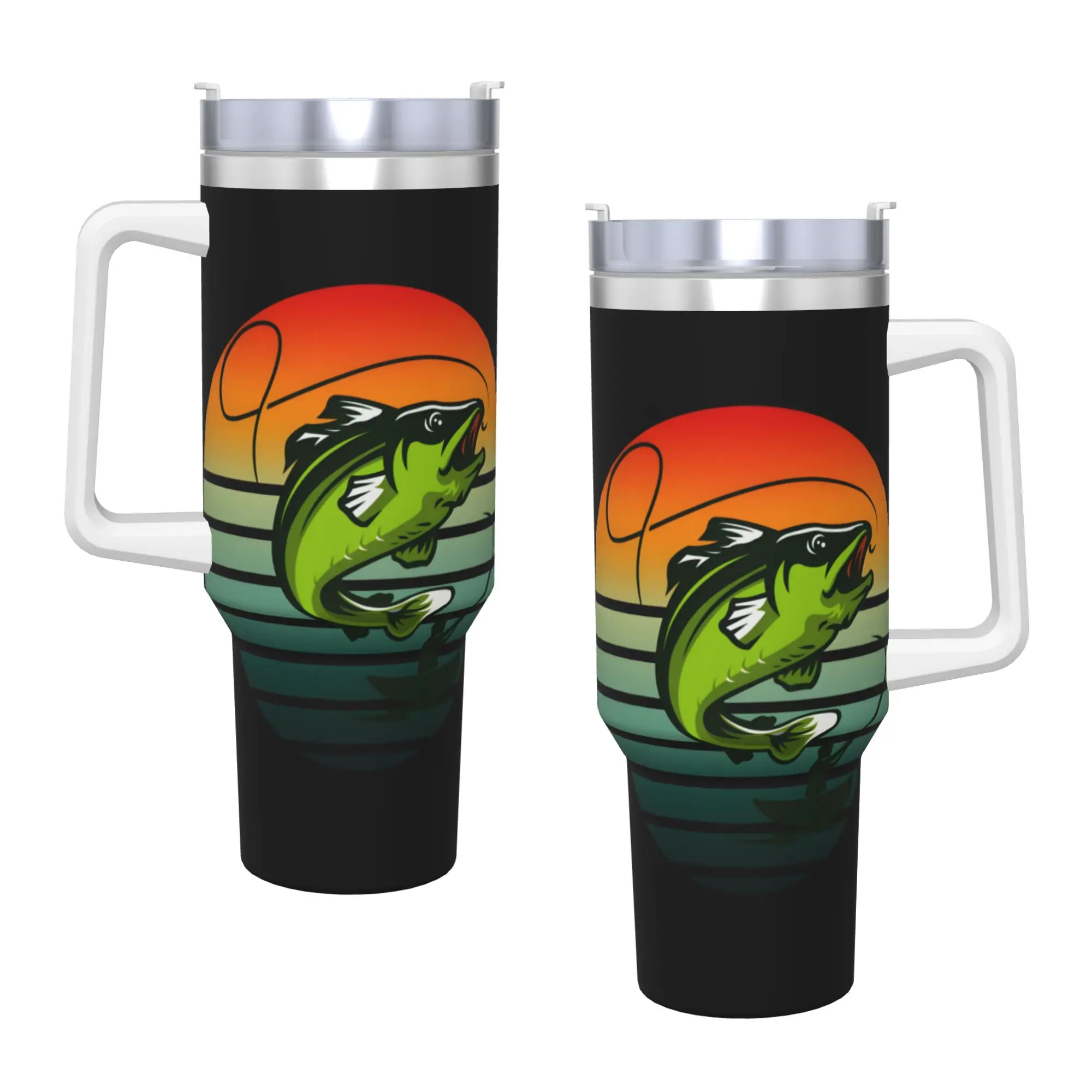 Stainless Steel Tumbler Fishing Kayak  Thermal Mug  Portable Cold and Hot Car Mugs Travelist Custom DIY Water Bottle