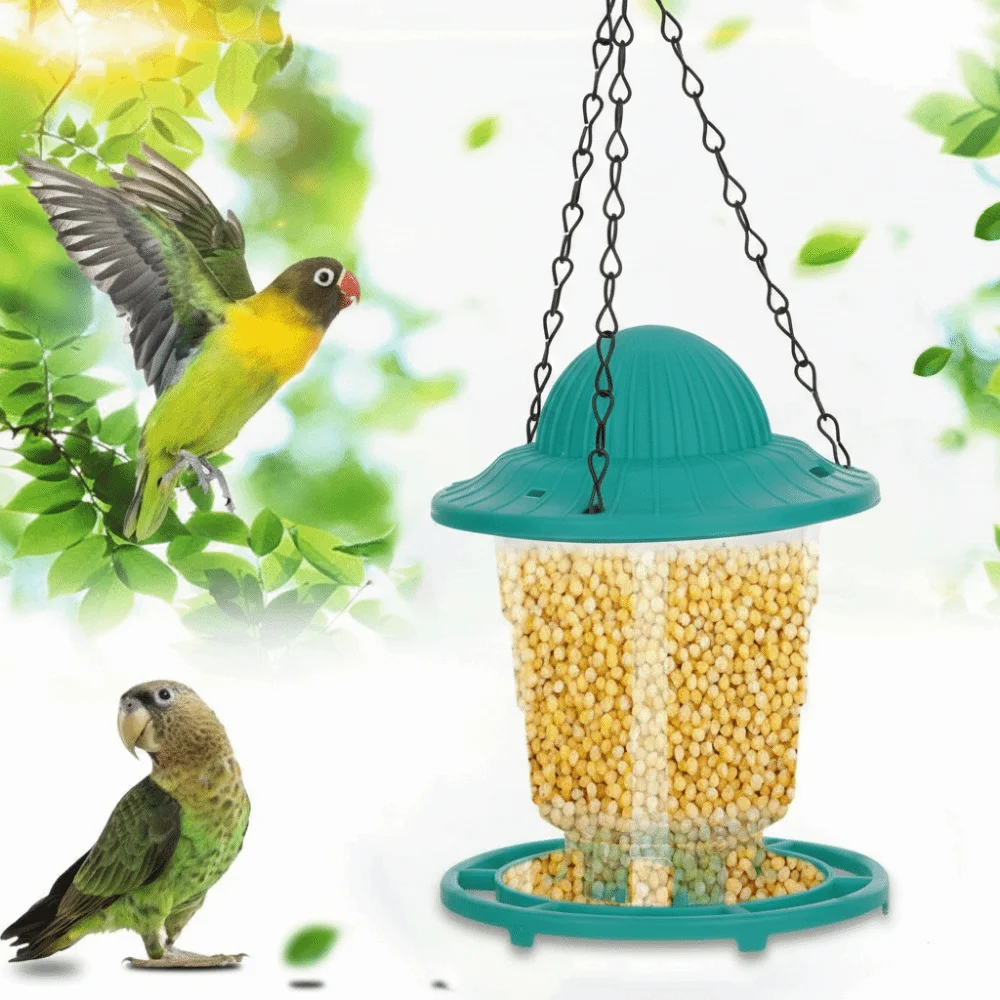 

Creative Folding Hanging Bird Feeder Waterproof Large Capacity Hummingbird Feeder with Roof Wild Bird Feeder Outdoor Yard