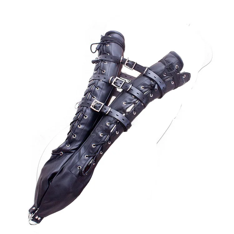 Arm Binder Glove Sleeves,Behind Back Bondage Armbinder,BDSM Leather Handcuffs Straight Jacket,Sex Toys For Couples - view 5