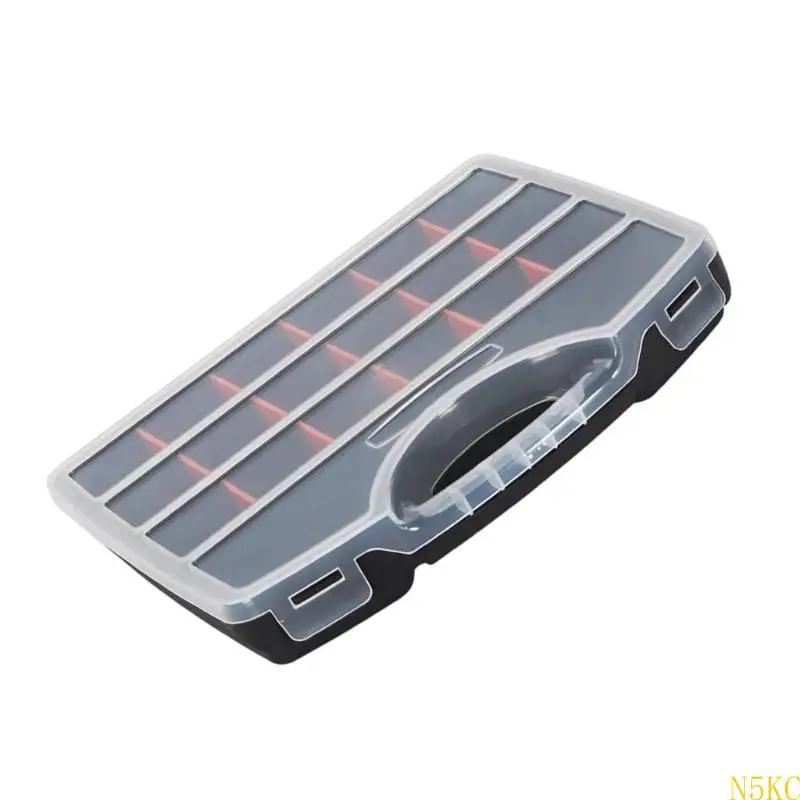 N5KC Large Capacity Transparent Plastic Cosmetics Storage Box Holder Case Display
