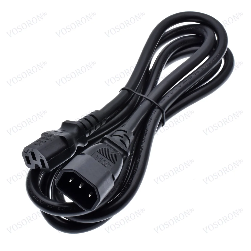 C14-C15 Extension Power Cord IEC 320 C14 To C15 PDU UPS Male To Female Power Cord Extension Cable 1.8M,6ft