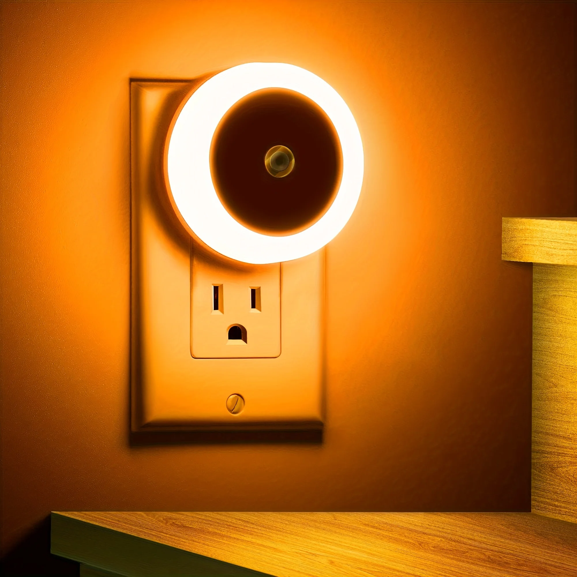 LED czujnik jasny ciemny nocnego EU US podłącz lampki nocne do dekoracja do sypialni dziecięcej korytarza schody WC lampka nocna