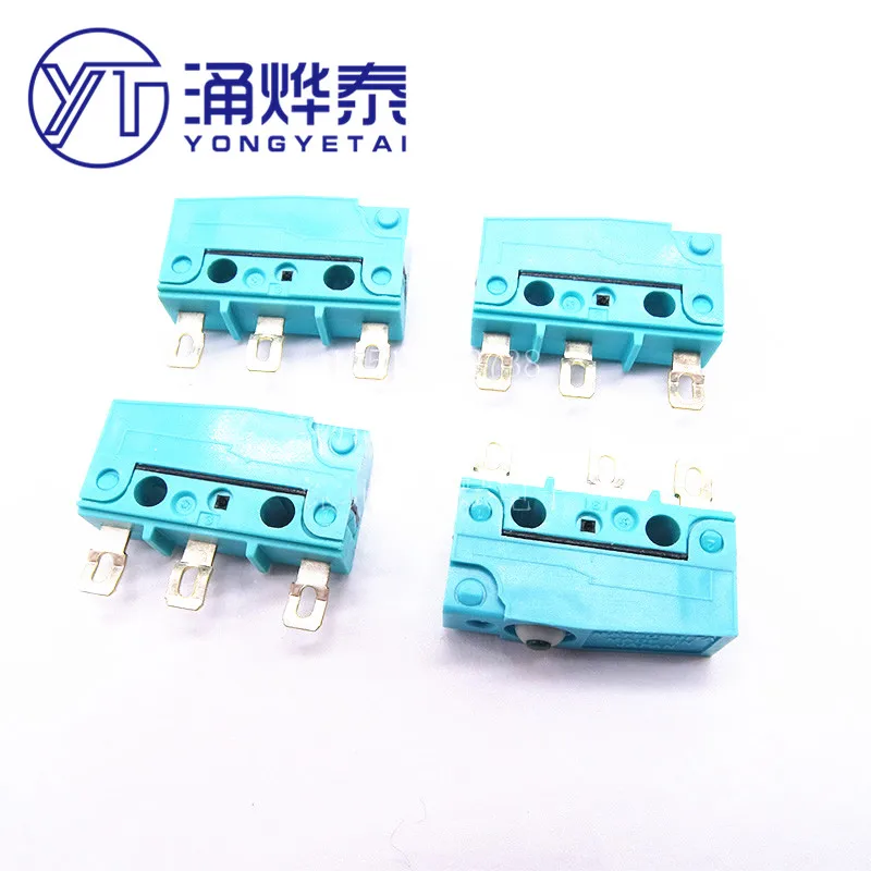1PCS ABS141034 SPDT Waterproof Micro Switch - Turquoise 3-Pin Normally Open/Closed