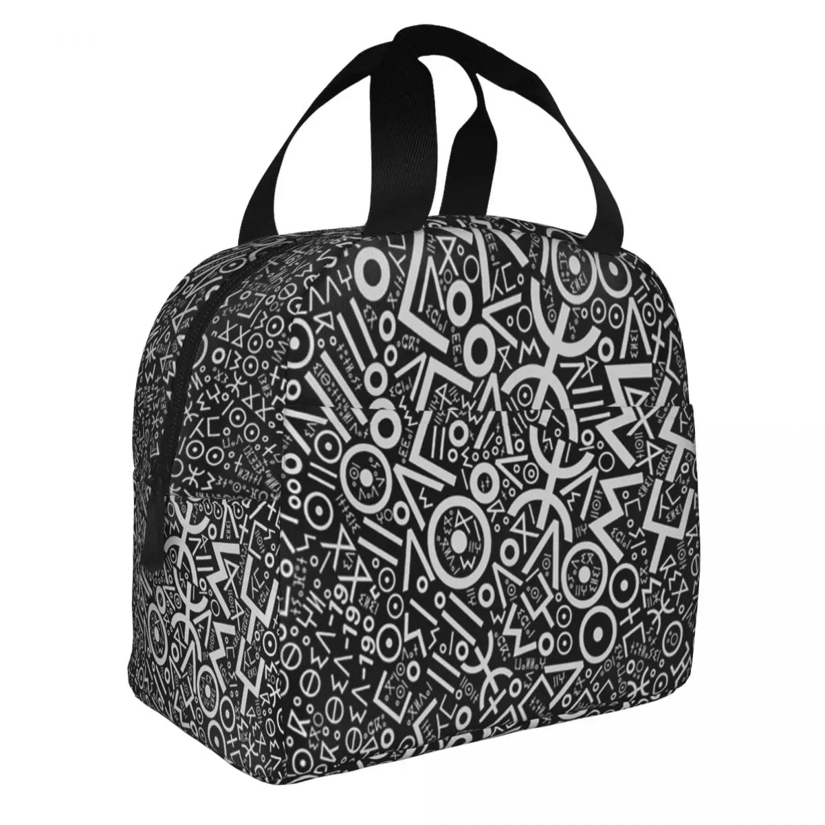 Imazighen World Flag Amazigh Alphabet Tifinagh Resuable Lunch Boxes Women Leakproof Thermal Cooler Food Insulated Lunch Bag