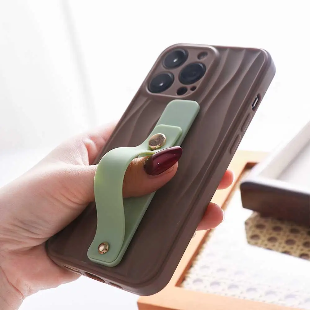 Phone Stand Grip Candy Color Silicone Telescopic Finger Strap Mobile Phone Desktop Bracket Smartphone Support