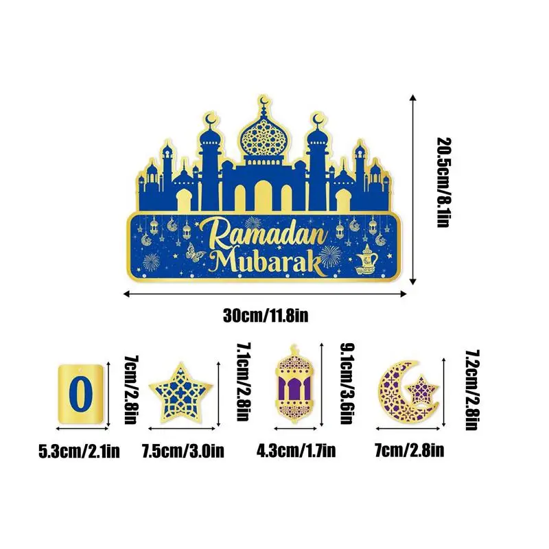 Calendarios de Adviento de vacaciones de Oriente Medio Calendarios de Adviento de vacaciones Decoración de pared de festivales para suministros de fiesta en casa