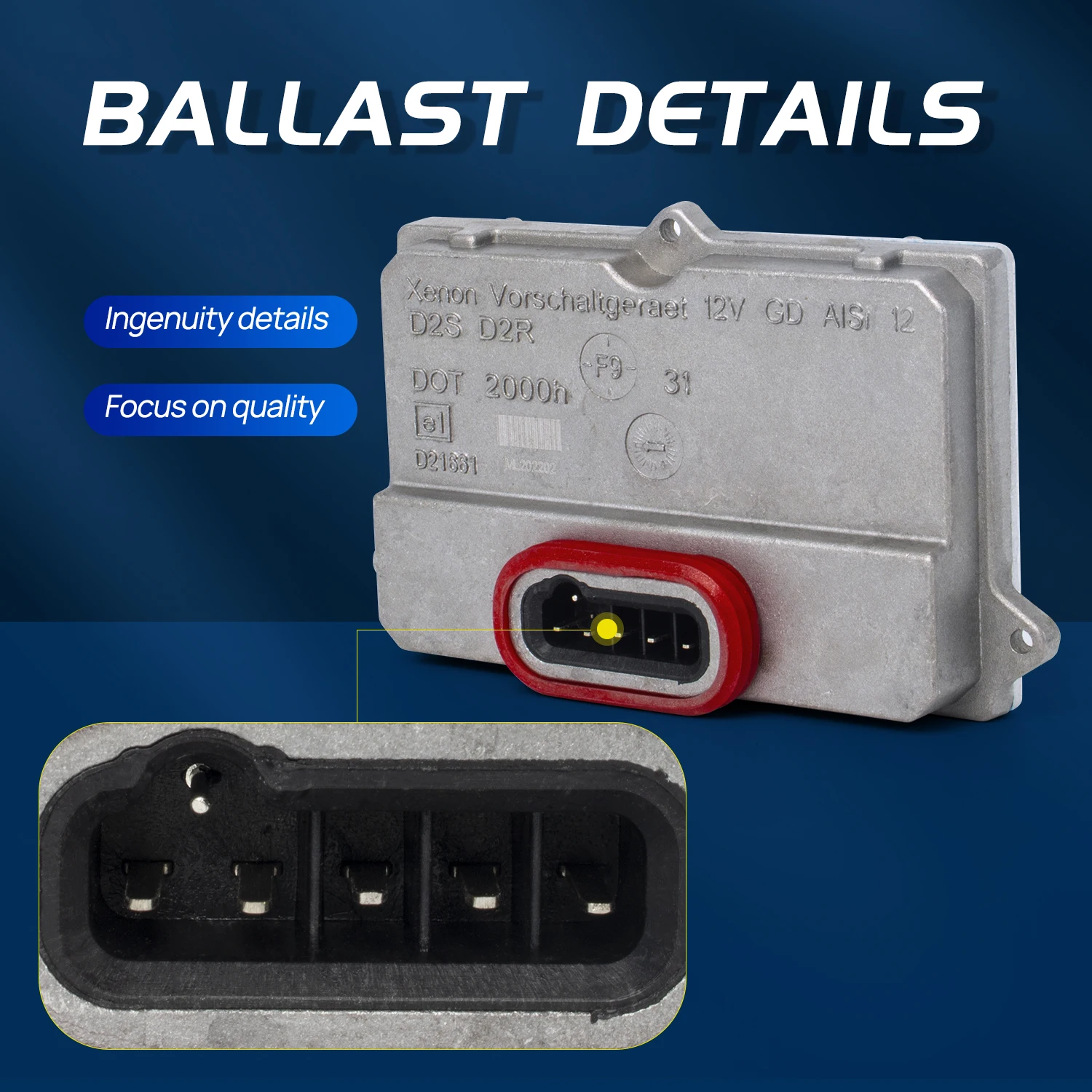 XENPLUS MLOSB-021 Xenon Headlight Ballast 5DV00829000 Electronic Ballast 35W  Wireless Xenon Hid Ballast