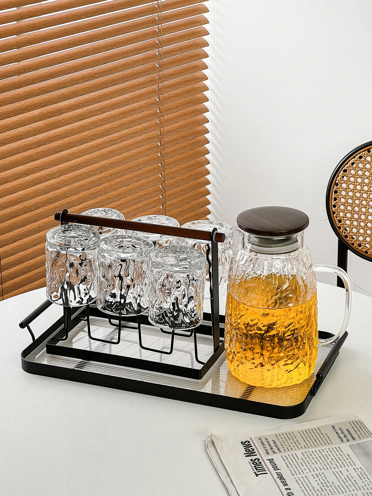 

Элитный набор для дома: стеклянная чашка Glacier и чайник из высокопрочного боросиликатного стекла, особо устойчивый к высоким температурам, для гостиной, премиум-класса.