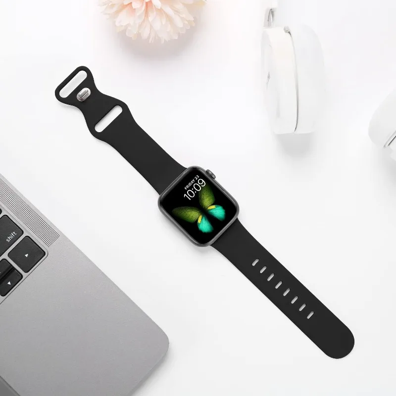 Silicone Strap For Apple Watch Band 40mm 44 38 49 42 46 41 45mm Colored Printed Bracelet iWatch Ultra S12 11 10 9 8 7 se 6 5 4