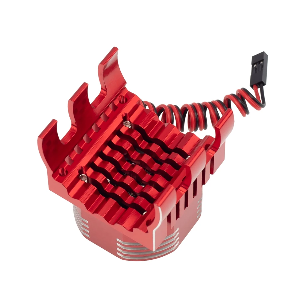 (AIMA) 42mm Motor Cooling Fan Heat Sink with LED Light for Traxxas 1/10 E-Maxx E-Revo Summit Arrma 1/8 Kraton Talion Typhon ,3