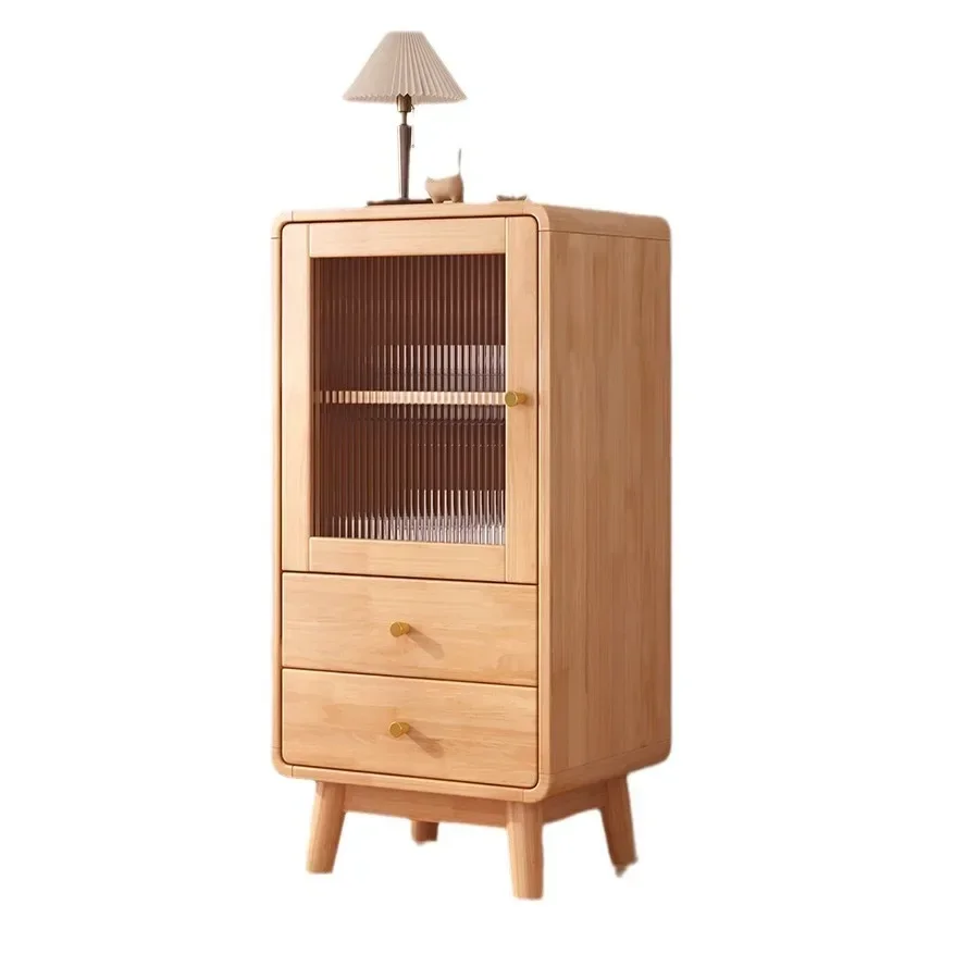 

cabinet Nordic solid wood dining side modern simple living room wine tea kitchen locker storage