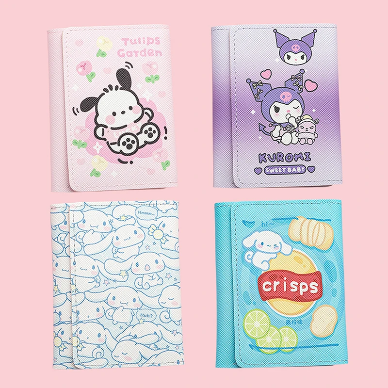 Cartoon Sanrio Kuromi Pochacco Cinnamoroll Multi-Slot Portemonnee Pu Munten Portemonnee Met Kaartsleuf Creditcard Storagertje Voor Vrouwen Cadeau