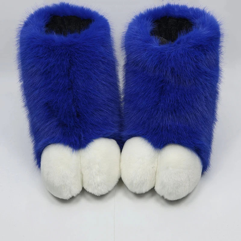 

Пушистые носки-лапы для девочек, милые плюшевые носки в виде лап животных, аксессуары для косплея и аниме-вечеринок