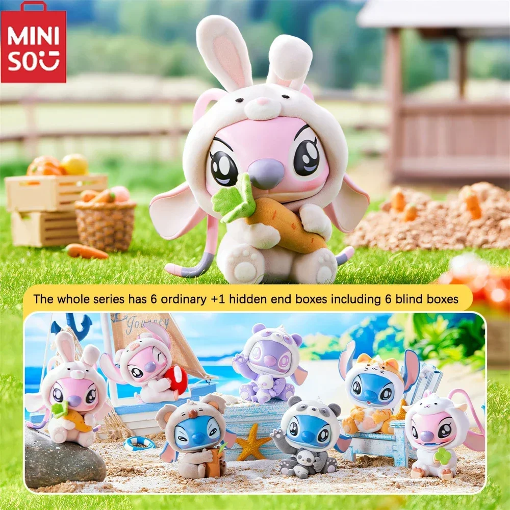 MINISO ディズニー ステッチ アニマル パーティー シリーズ ブラインドボックス – 最新フィギュア、ミステリーフィギュア装飾オーナメント、サプライズバッグ、誕生日ギフト