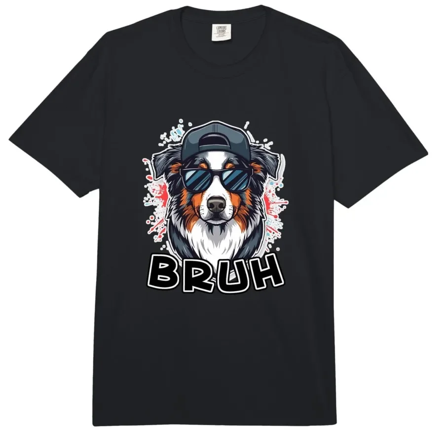 

Australian Shepherd Bruh Dog Sunglasses Cool Aussie T-shirt For Men Women 100% Cotton T Shirts Short Sleeve Tops 0413-1