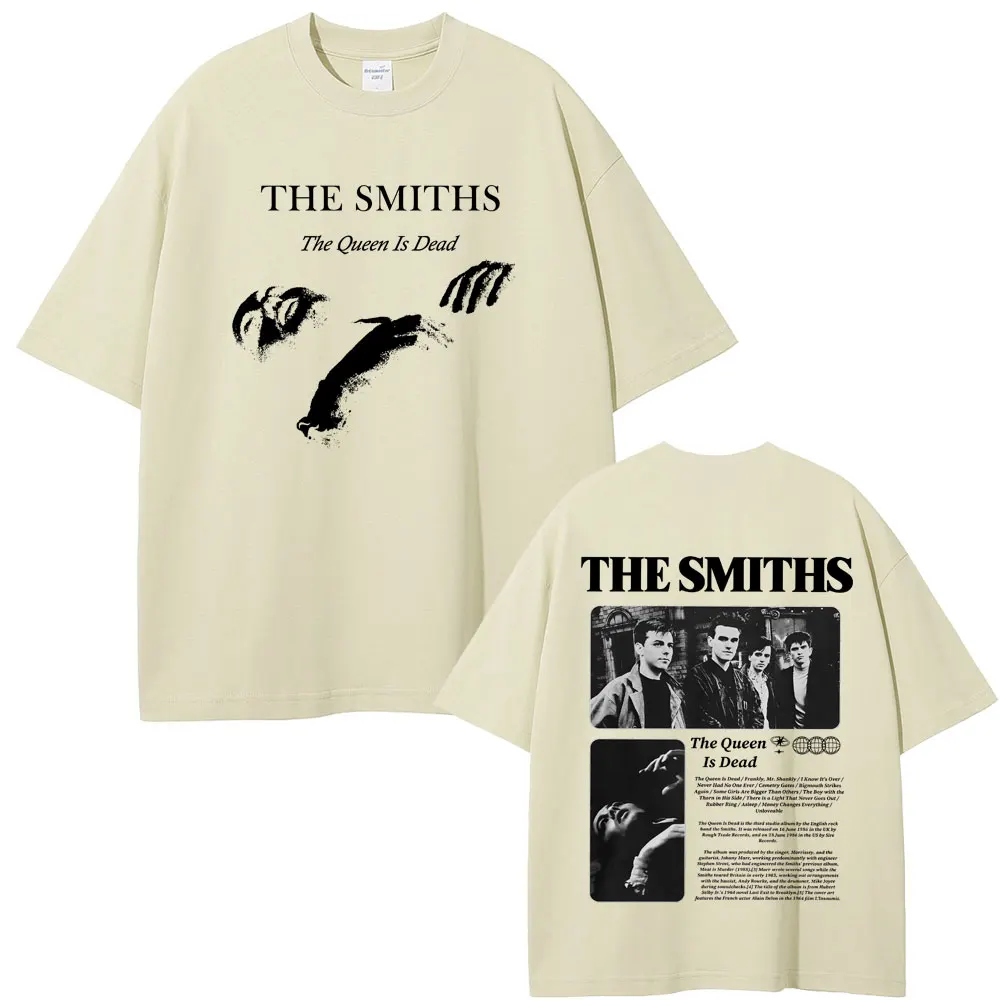 Rock Band The Smiths The Queen Is Dead 1980's Indie Morrissey T-shirt Men Women Fashion Vintage Oversized Short Sleeve T-shirts