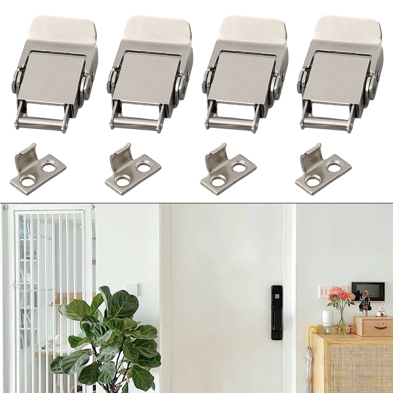 For Hardware Cabinet Hinge Lock Duckbill Buckle DIY Projects Elegant Appearance Long Service Life Secure Multiple Items