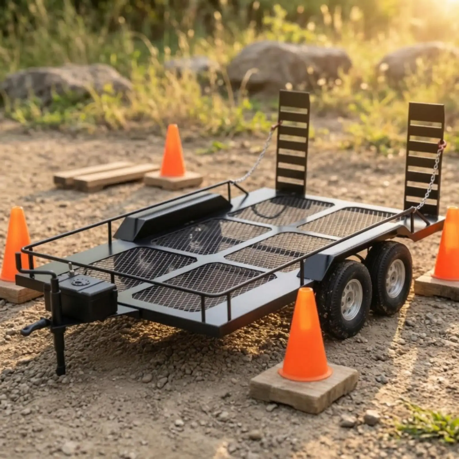 Crawler Trailer with Two Axles Long-Lasting for Trail Recovery