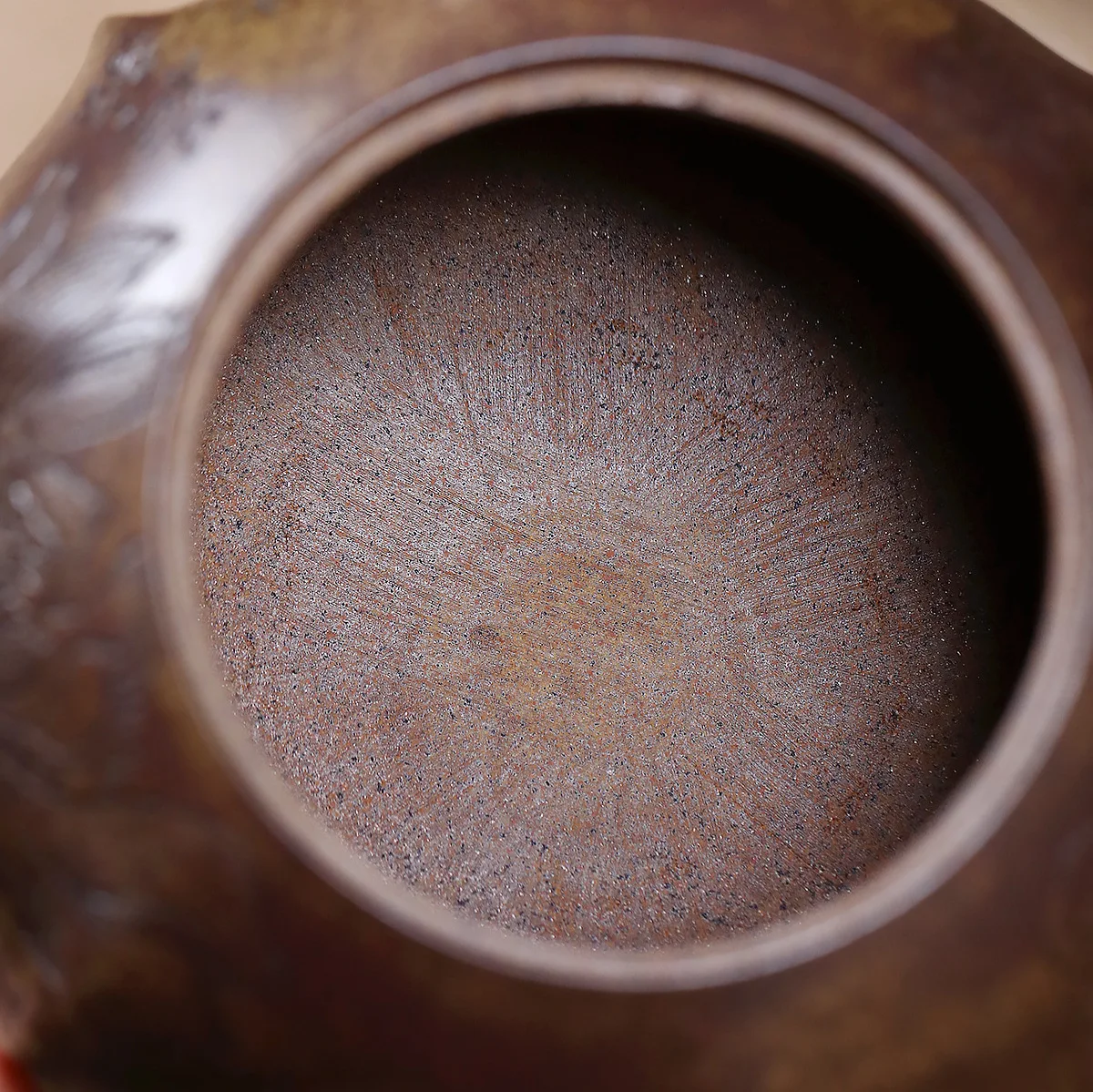 Handmade Yixing Purple Clay Pot Ore Agarwood Ingenious Carving Firewood Burning Charm of High-End Teapot Card Cover 360c