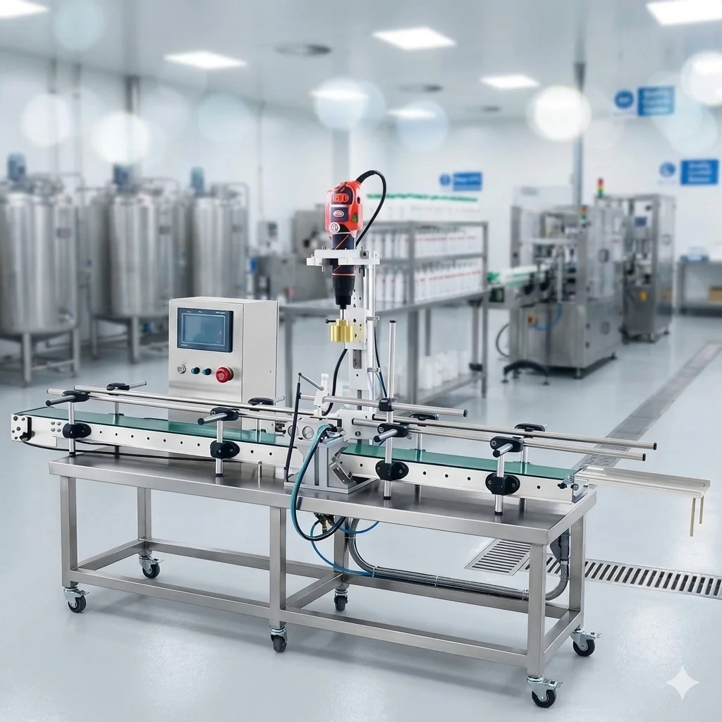 ZONESUN ZS-XGC1 Auto Pneumatic Bottle Capping Machine Desktop Electric Screw Capper Sealing Machine Packaging Line with Conveyor