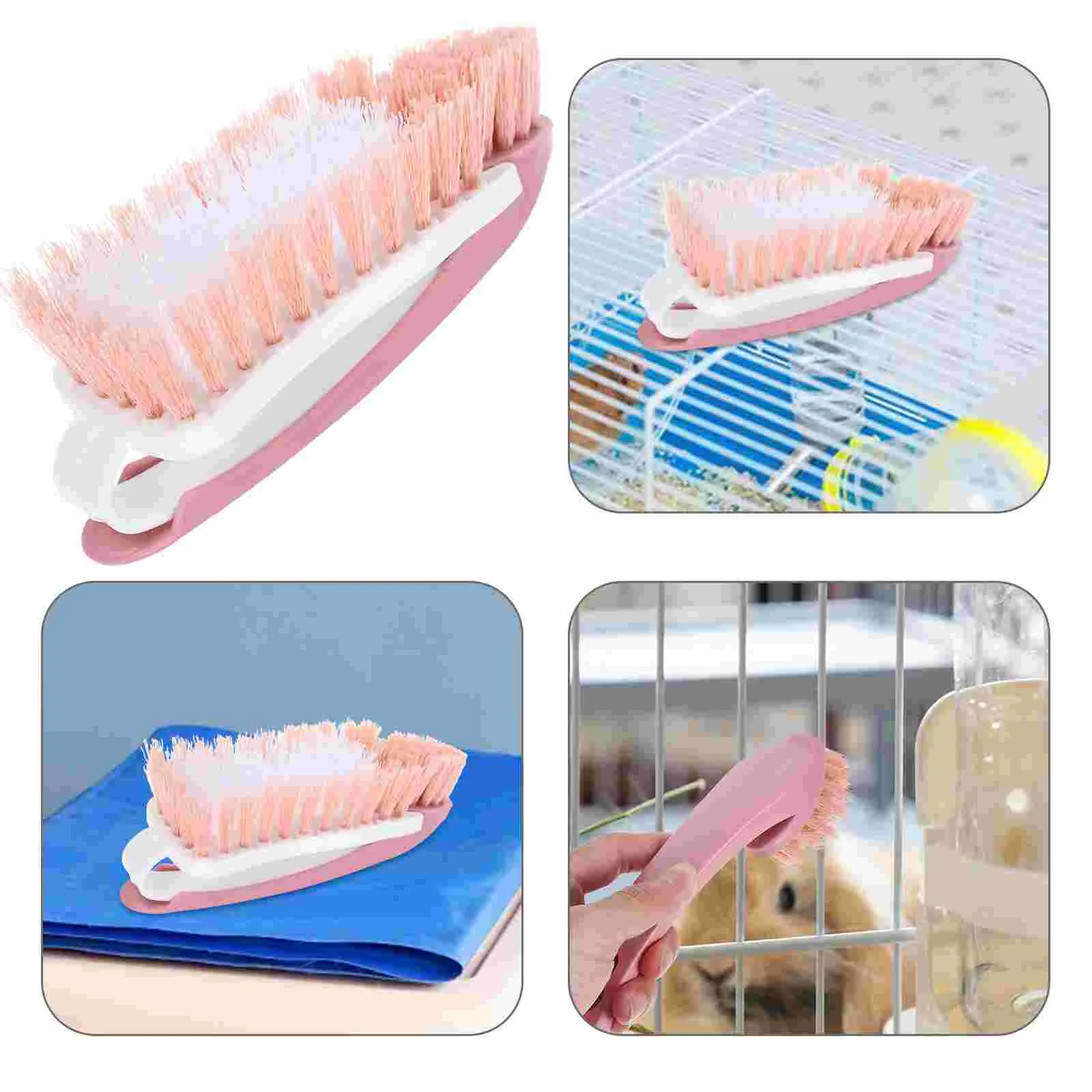 Pet Cage Cleaning Brush for Bird Animal Bed Hamster Cleaner Shoe Portable Abs Birdcage Laundry