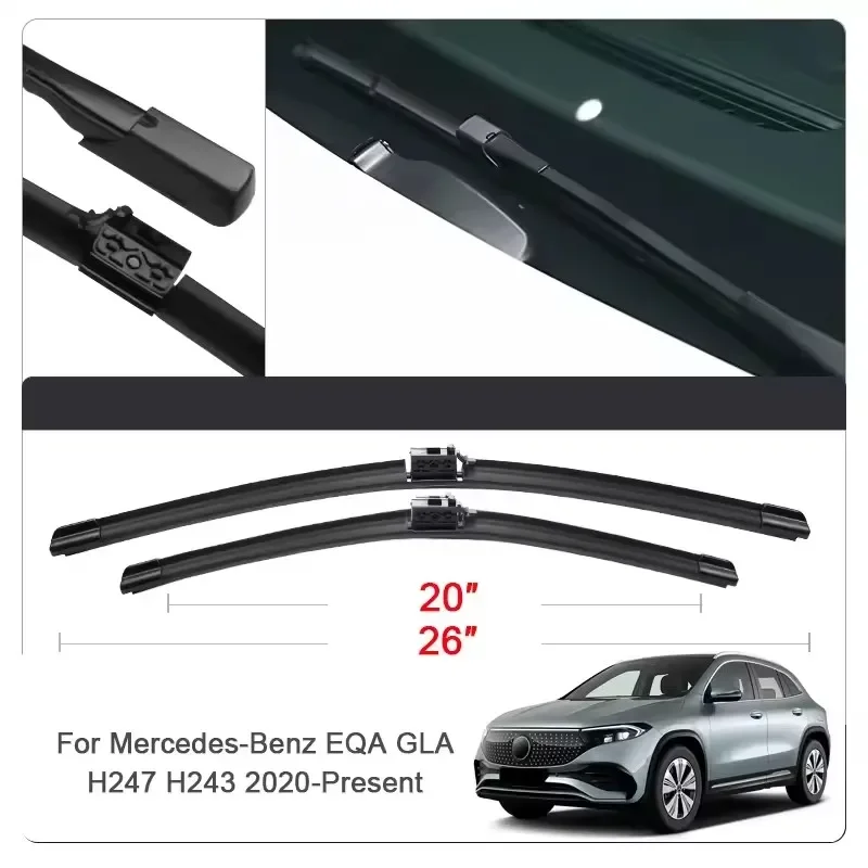 

2PCS Car Wiper Blades for BENZ EQA EQB GLB EQE LC GLA Front Windscreen Windshield Double Rubber Car Accessories