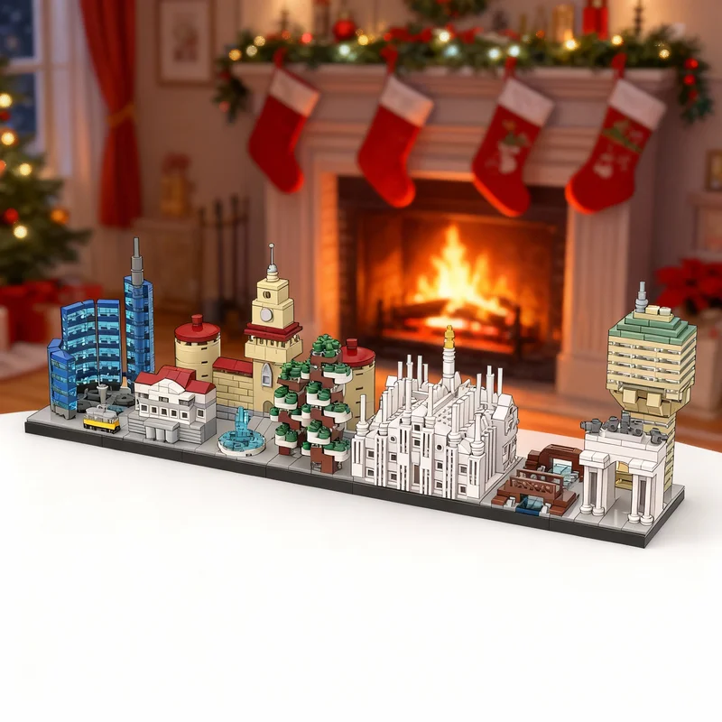

1424pcs MOC Milan Skyline Architecture Skylines Model Building Blocks Toy Construction Christmas Gifts Idea Education Kids