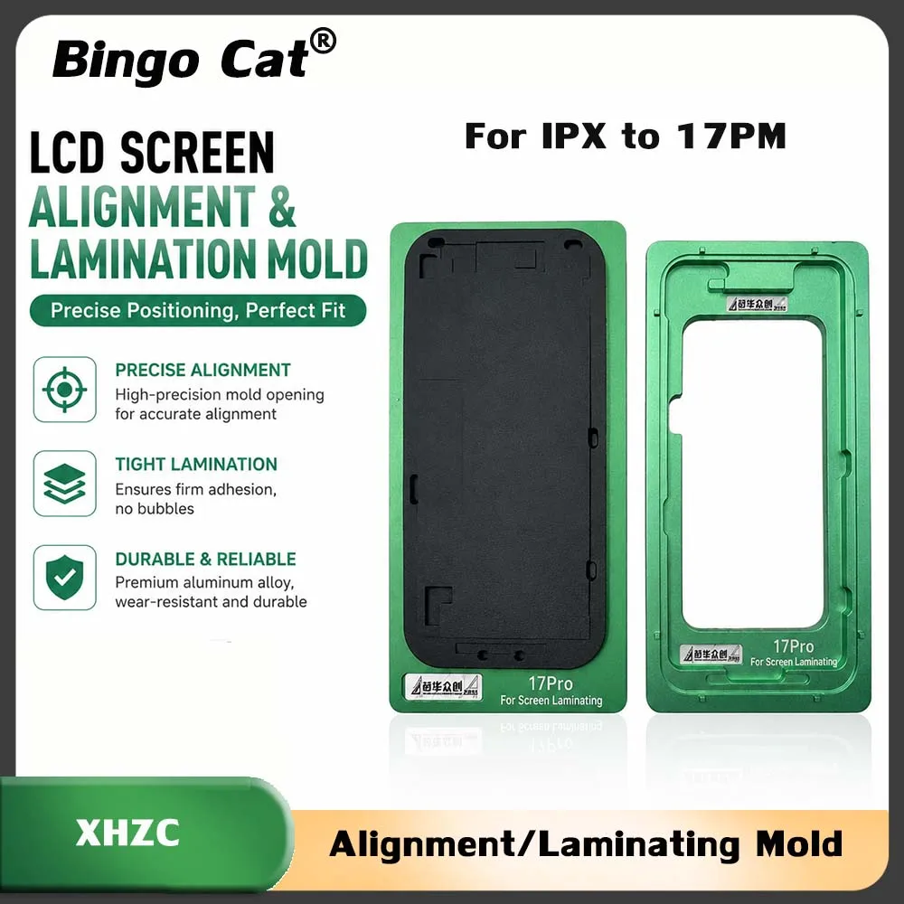 XHZC 17 Pro Max LCD Alignment Mold for iPhone 16 15 14 13 pro LCD Screen In Frame Glass OCA Position Mould Touch Display Repair