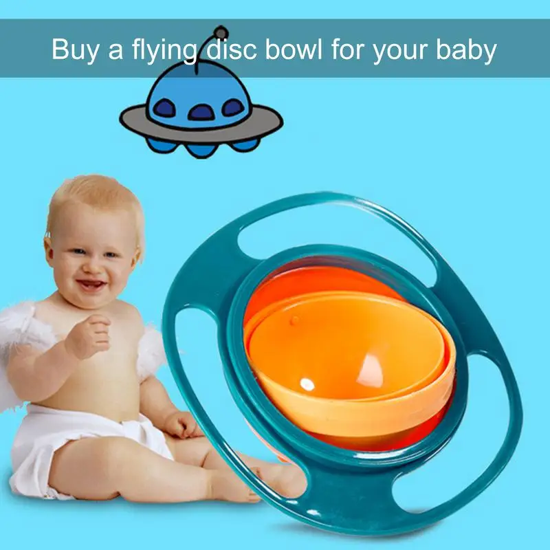 360 Rotating Spill Resistant Bowl For Feeding Newborn Feeding Bowls With Lid Mess Free Snack Bowls For Babies Over 6 Months