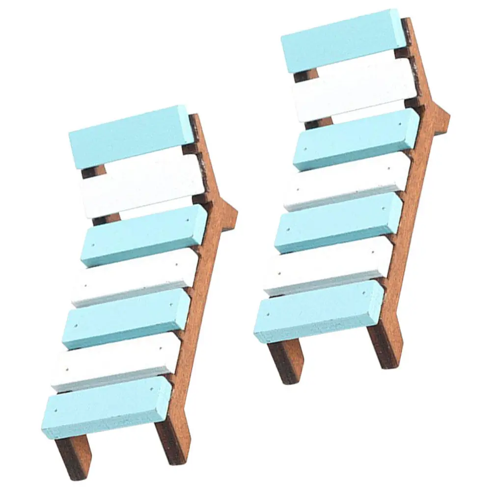 

2Pcs Miniature Wooden Dining Chair for Dollhouse Mini House Decoration Realistic Lifelike Detail Exquisite Craftsmanship